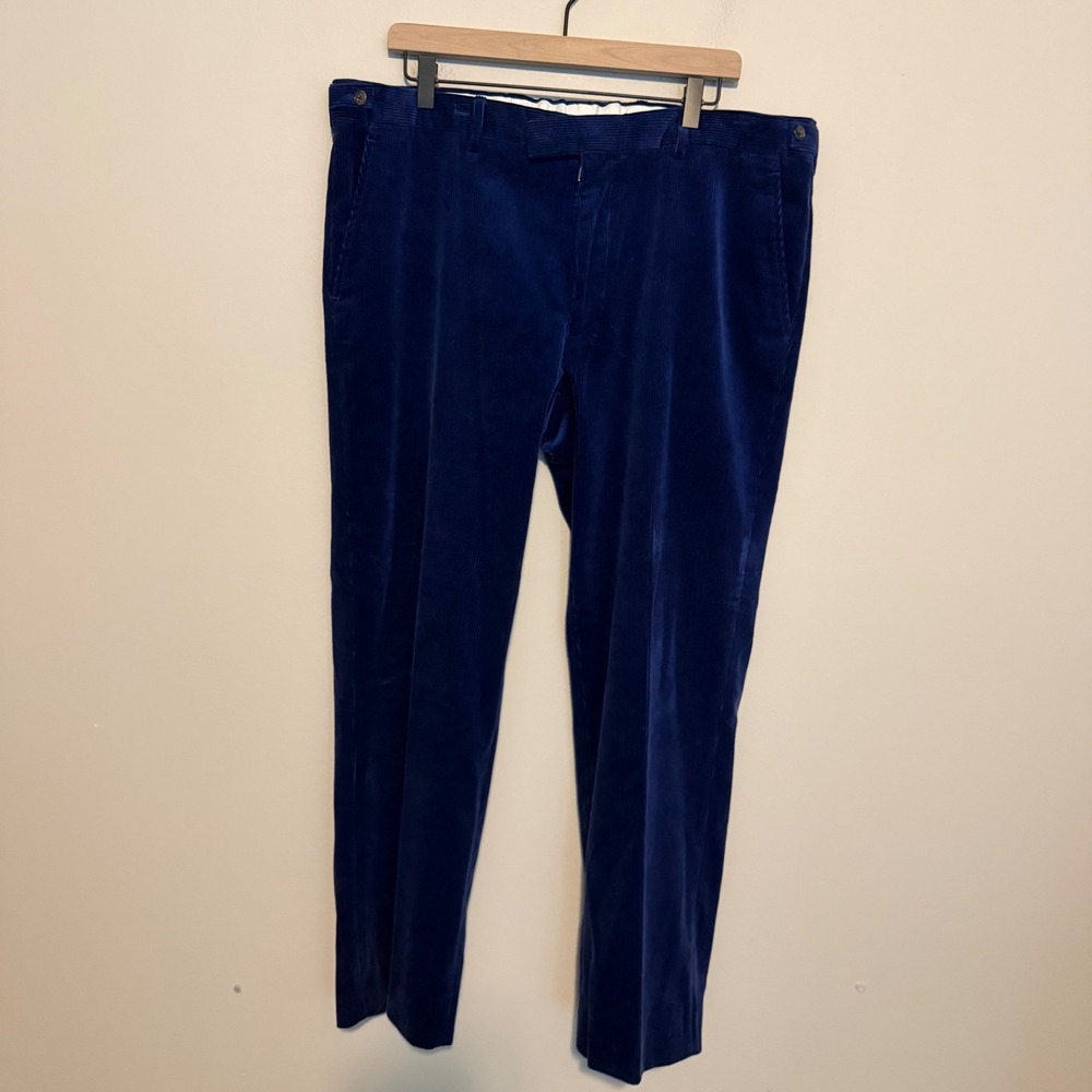 Vintage Polo Ralph Lauren Made in Italy Corduroy Pants Navy Blue Sz 38 heritage